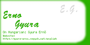 erno gyura business card