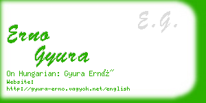 erno gyura business card